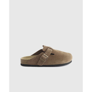 Quince Women's Water Repellent Suede Clog Mule Brown 9 NEW